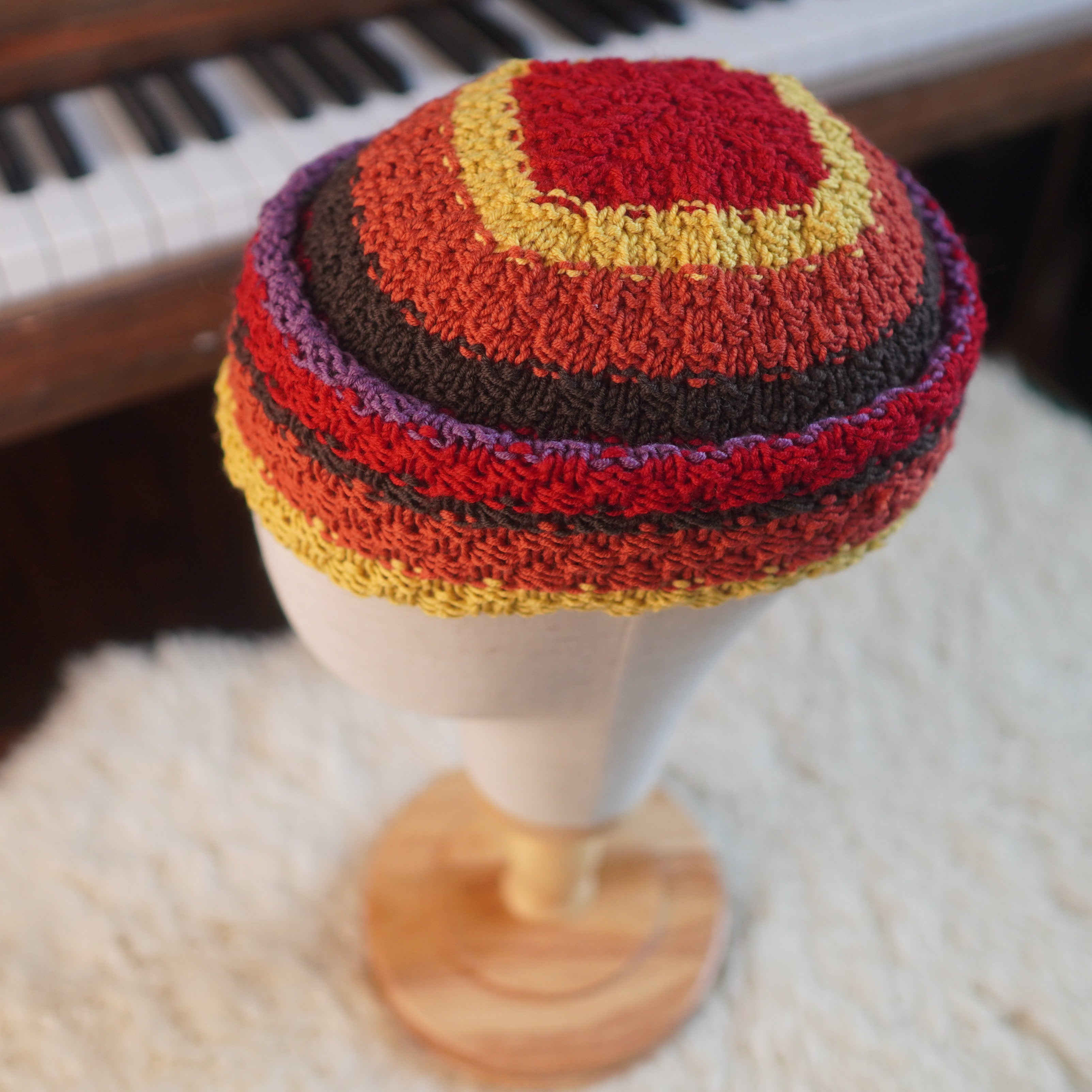 Merino Wool Beanie – Norwegian Hand-Knit, Unique Colorway | The