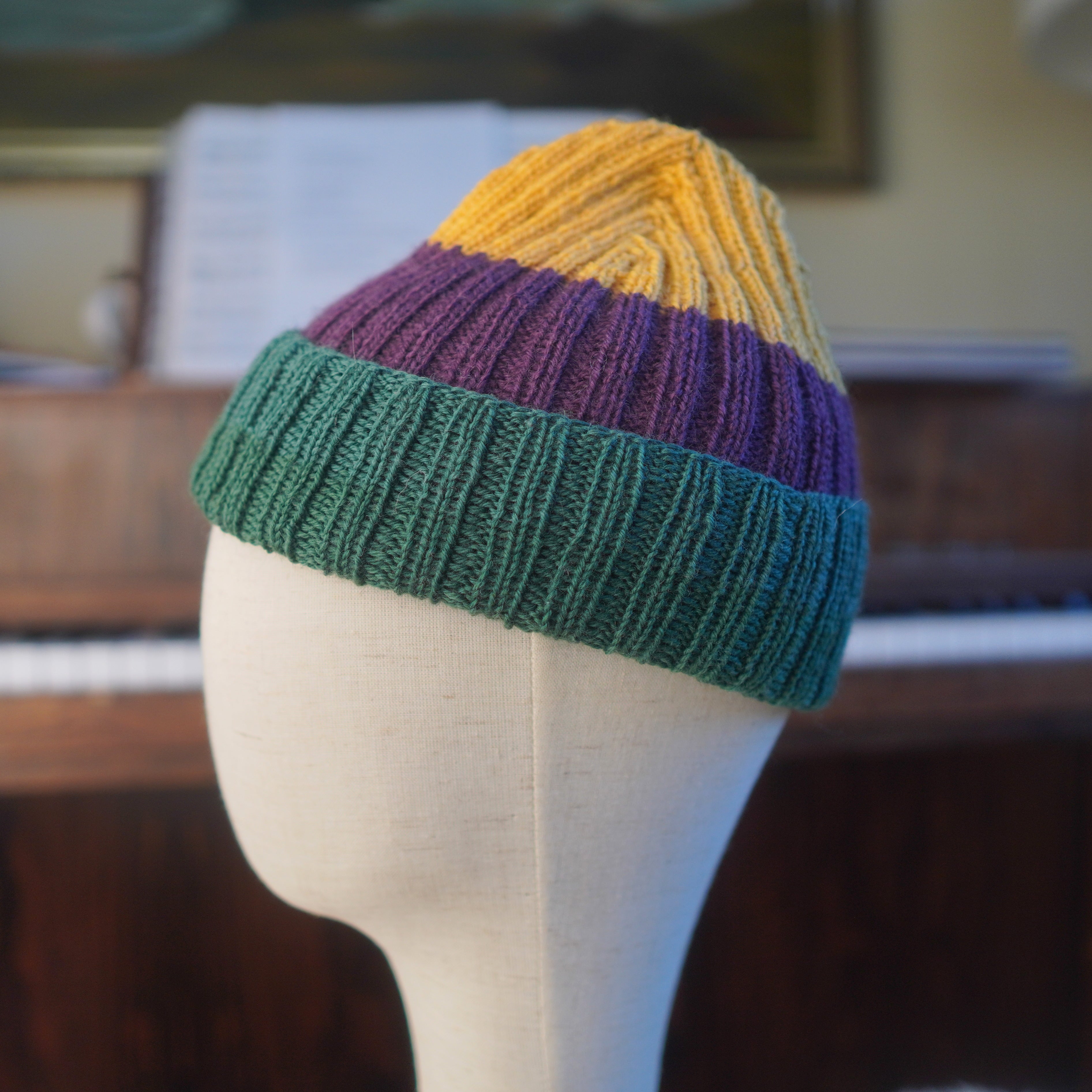 Wool Beanie – Norwegian Hand-Knit, Unique Colorway | The