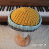 The Southlander REKNIT – one-of-a-kind hand knit wool beanie in honey mustard, gray speckled and mint blue (RHF01-RK26)
