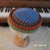 The Southlander REKNIT – one-of-a-kind hand knit wool beanie in nordic blue, brown, light green and orange (RHF01-RK27)