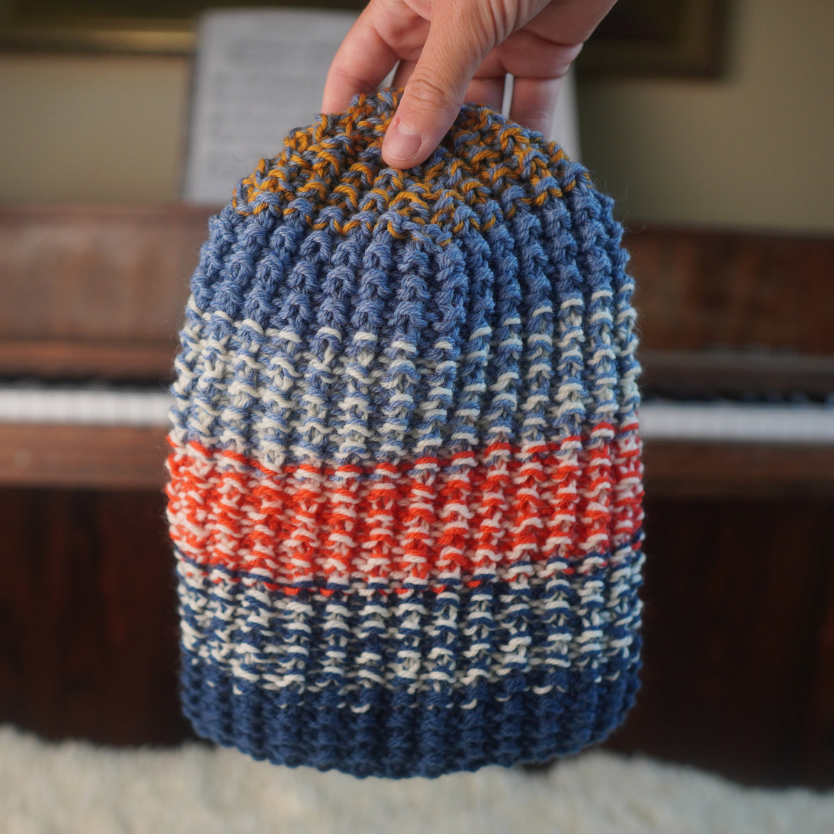 The Westcoaster Reknit – Chunky Norwegian Wool Beanie, Unique Colorway
