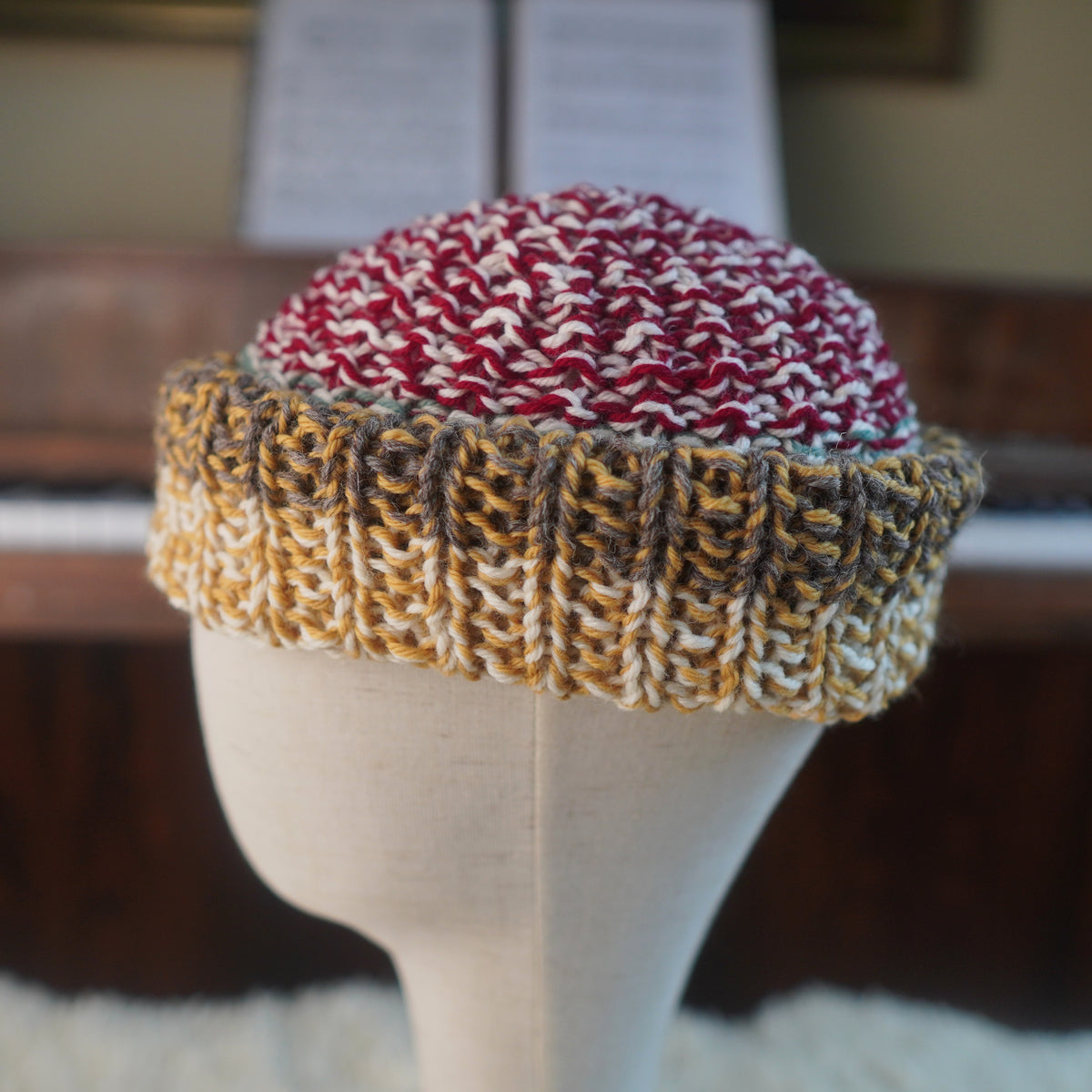 The Westcoaster Reknit – Chunky Norwegian Wool Beanie, Unique Colorway