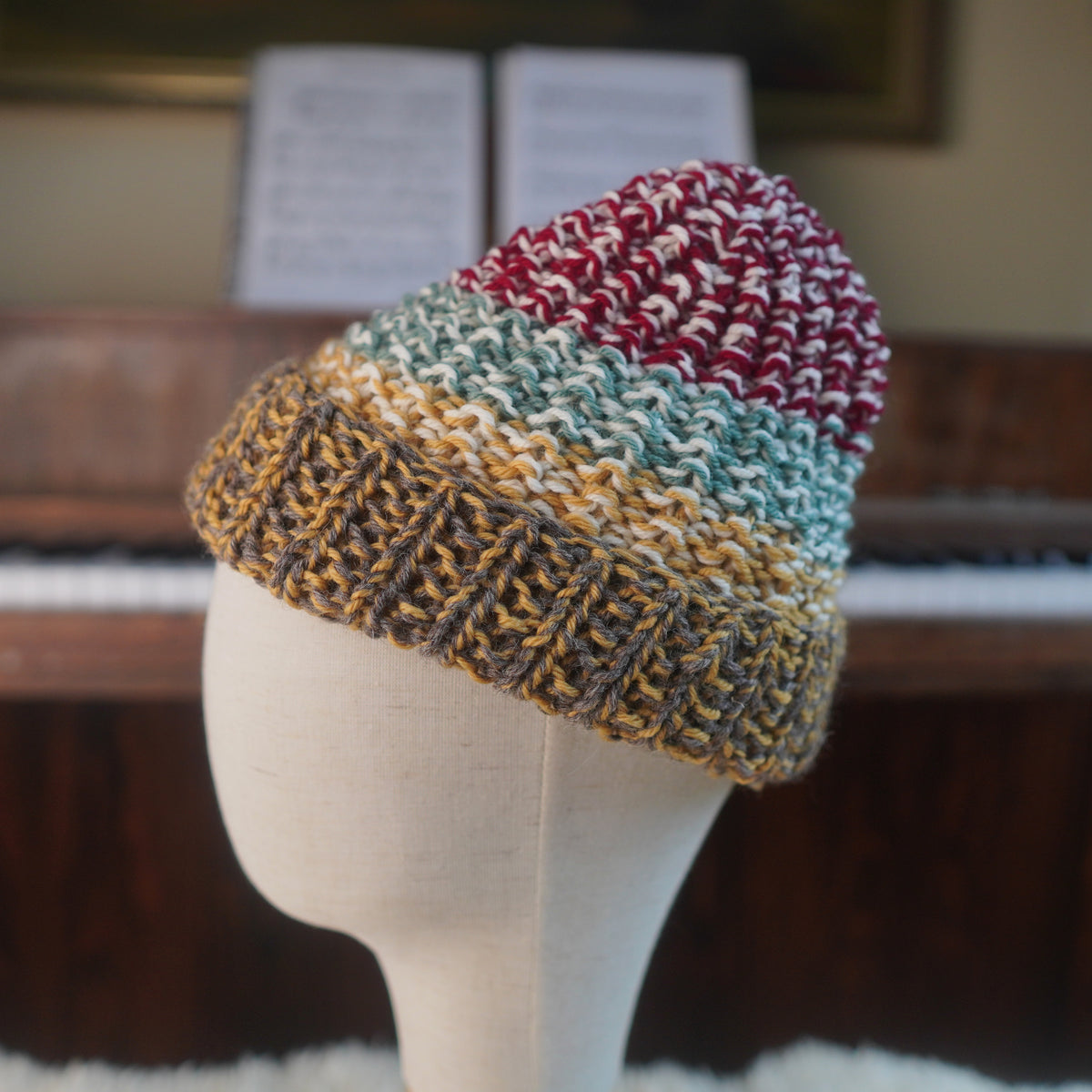 The Westcoaster Reknit – Chunky Norwegian Wool Beanie, Unique Colorway