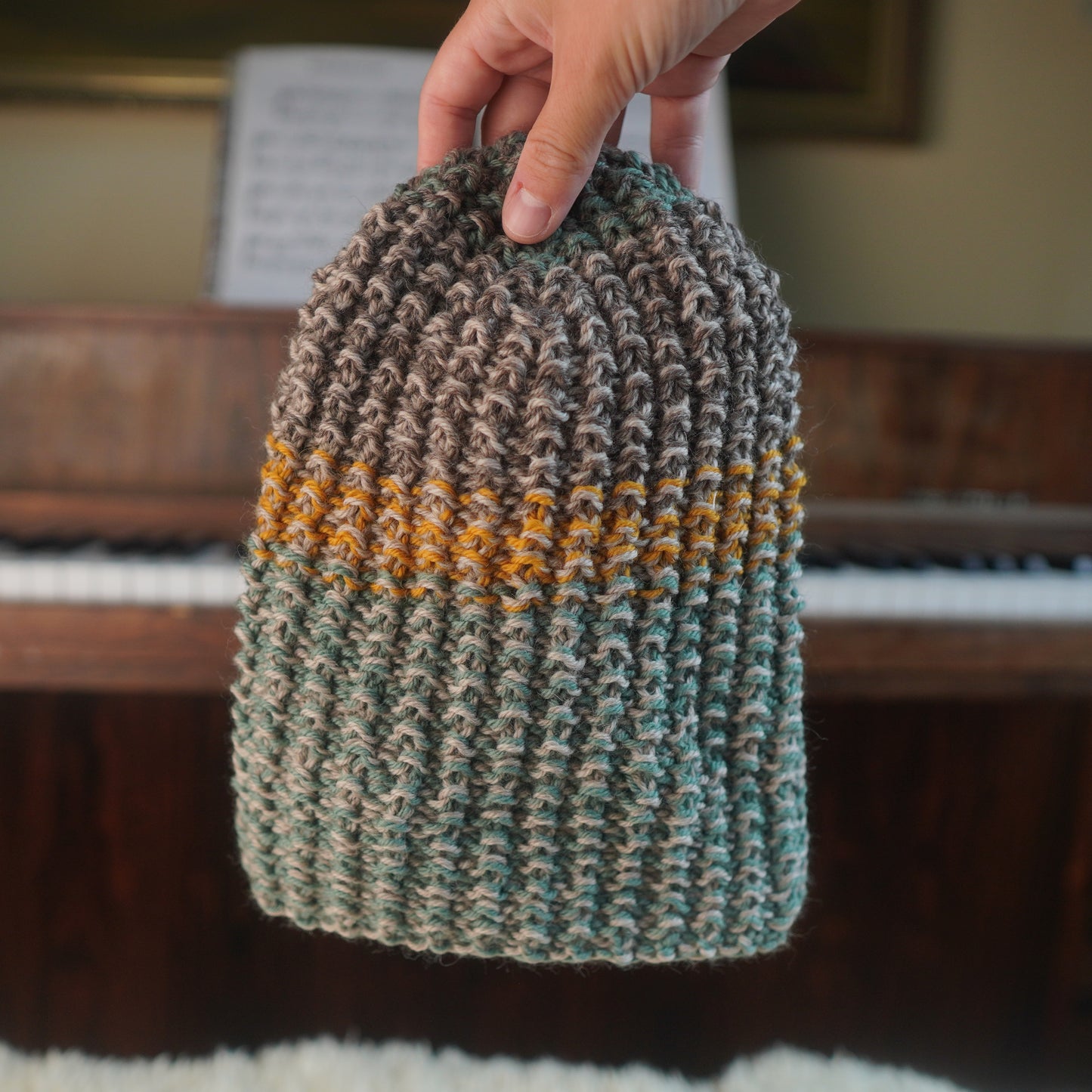 The Westcoaster Reknit – Chunky Norwegian Wool Beanie, Unique Colorway
