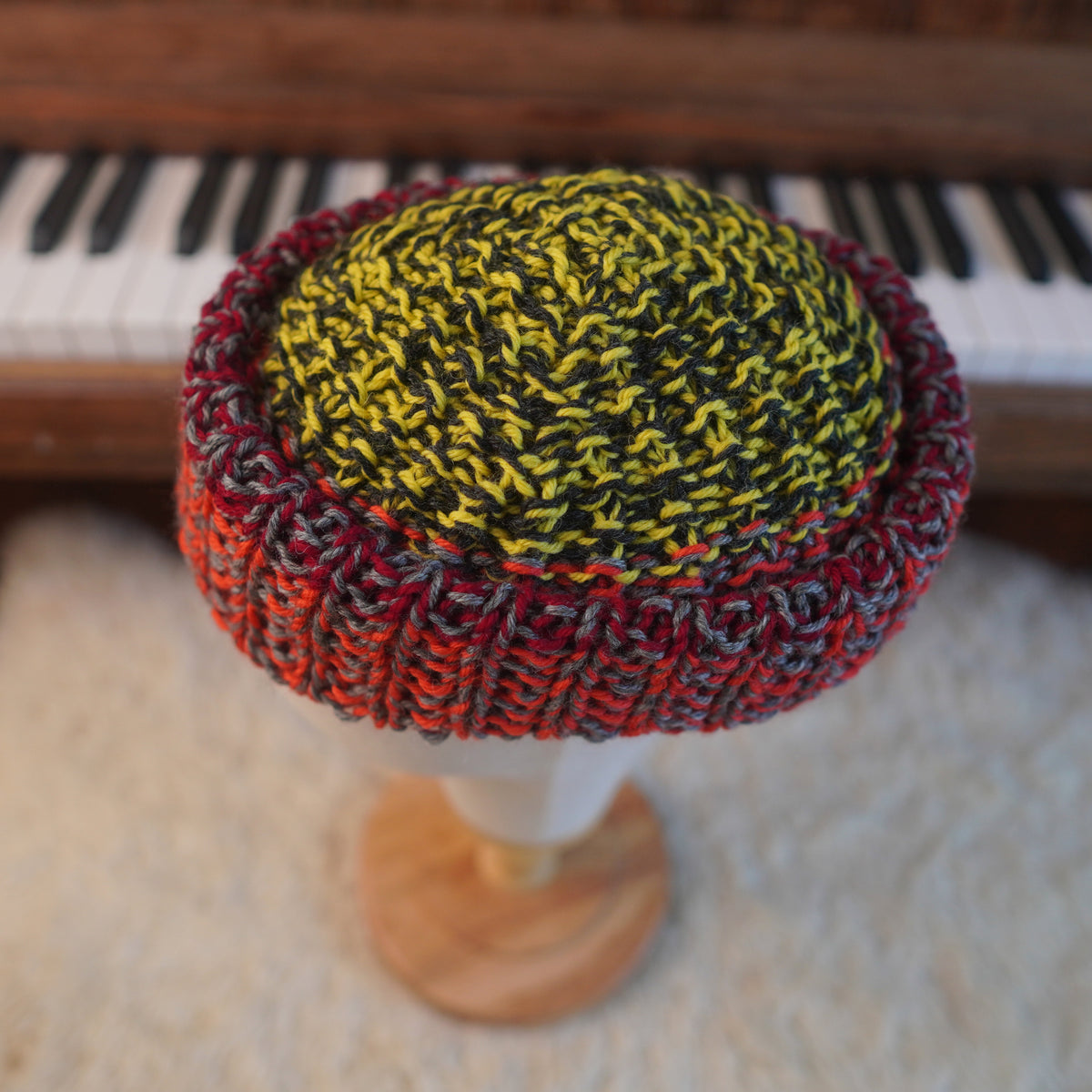 The Westcoaster Reknit – Chunky Norwegian Wool Beanie, Unique Colorway