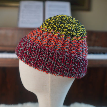 The Westcoaster Reknit – Chunky Norwegian Wool Beanie, Unique Colorway