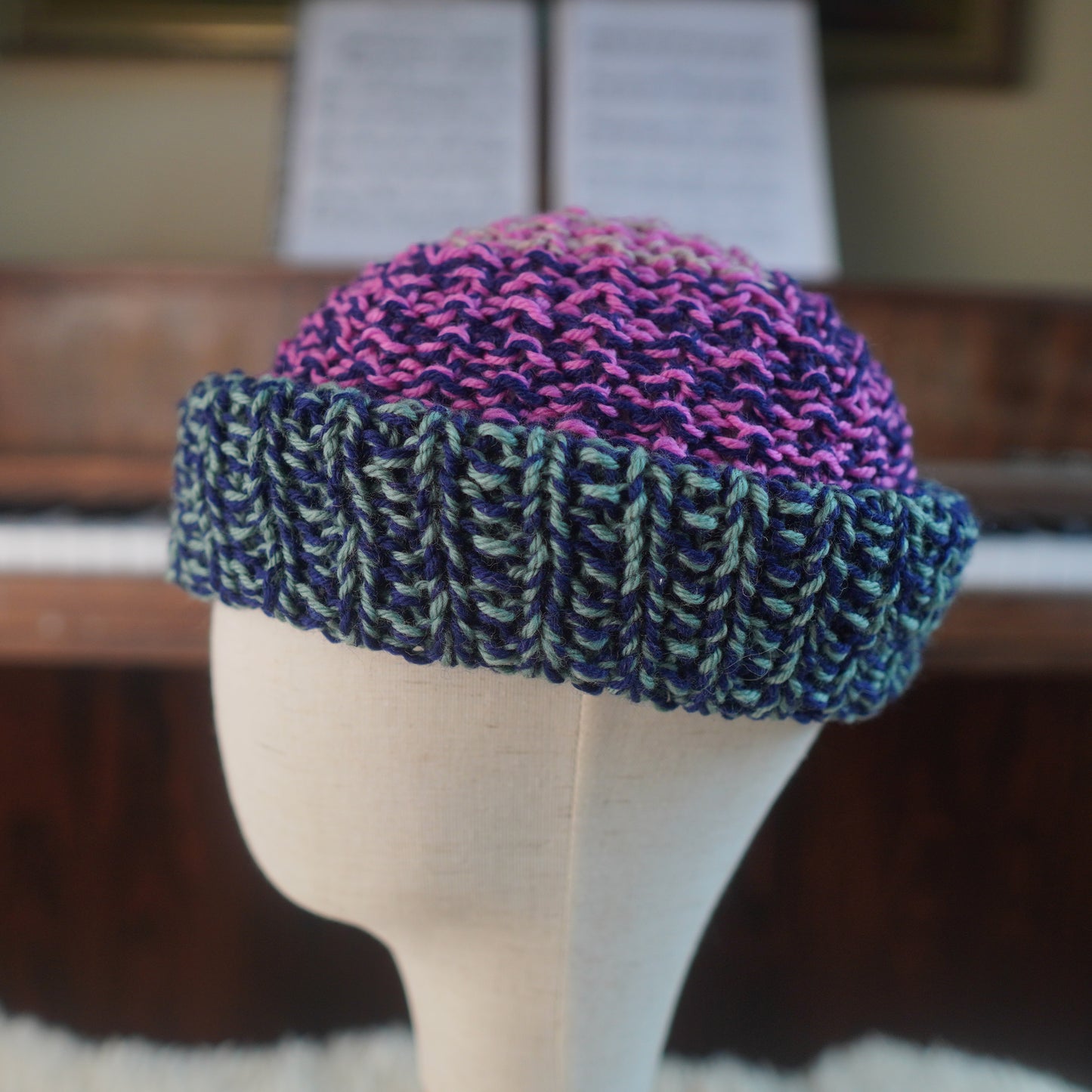 The Westcoaster Reknit – Chunky Norwegian Wool Beanie, Unique Colorway