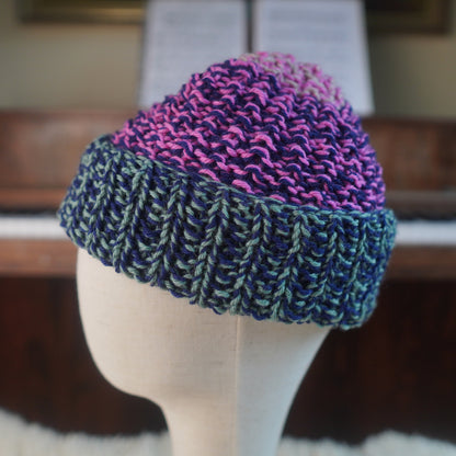 The Westcoaster Reknit – Chunky Norwegian Wool Beanie, Unique Colorway