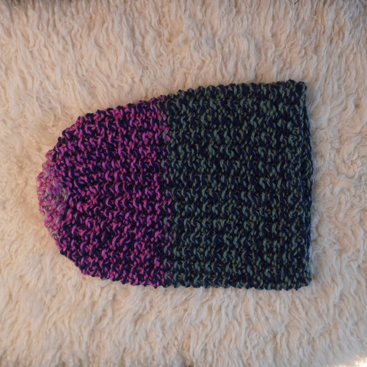 The Westcoaster Reknit – Chunky Norwegian Wool Beanie, Unique Colorway