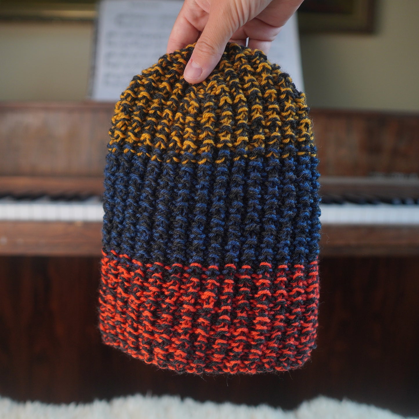 The Westcoaster Reknit – Chunky Norwegian Wool Beanie, Unique Colorway