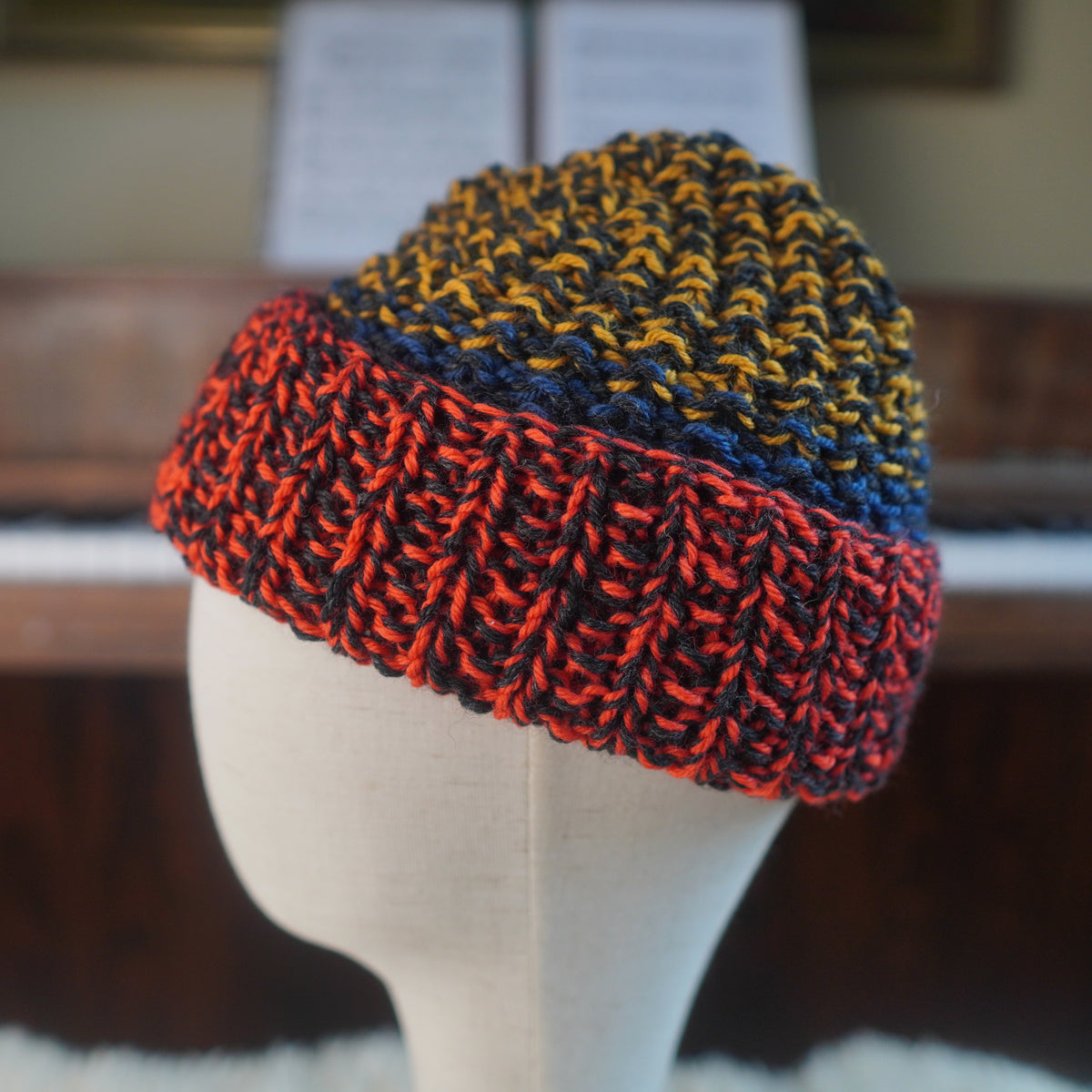 The Westcoaster Reknit – Chunky Norwegian Wool Beanie, Unique Colorway