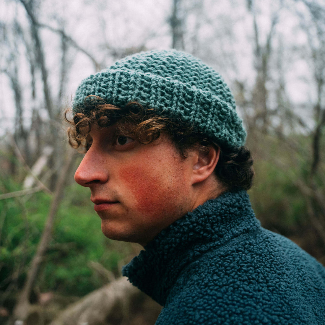 The Westcoaster – chunky hand knit Norwegian wool beanie, eucalyptus