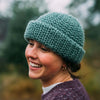 The Westcoaster – grobe handgestrickte norwegische Wollmütze in Eukalyptus