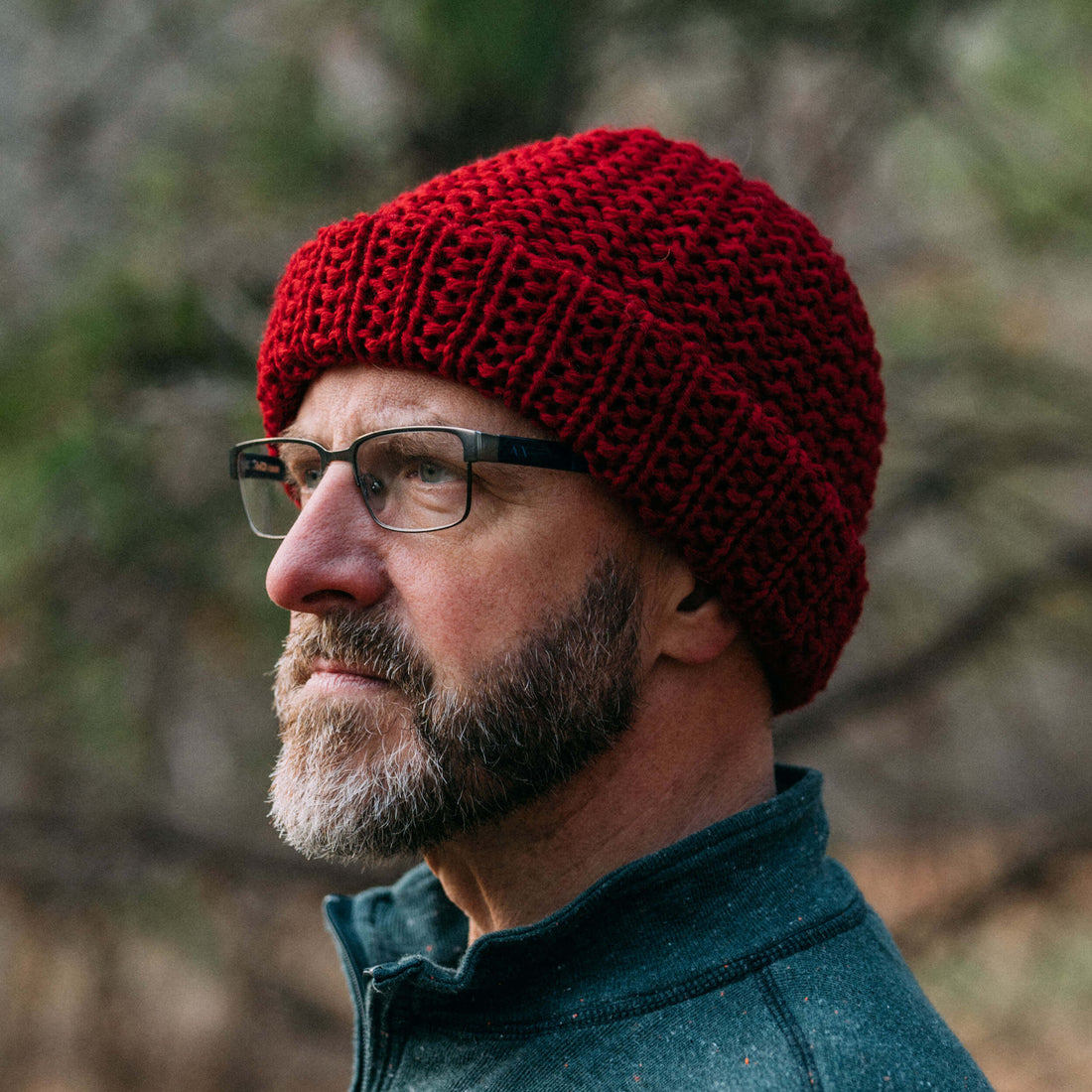 The Westcoaster – chunky hand knit Norwegian wool beanie, wine red