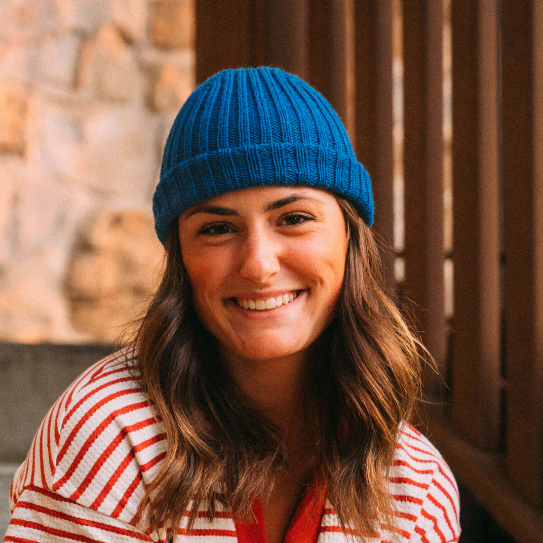 The Southlander – bonnet en laine norvégien tricoté main, bleu encre