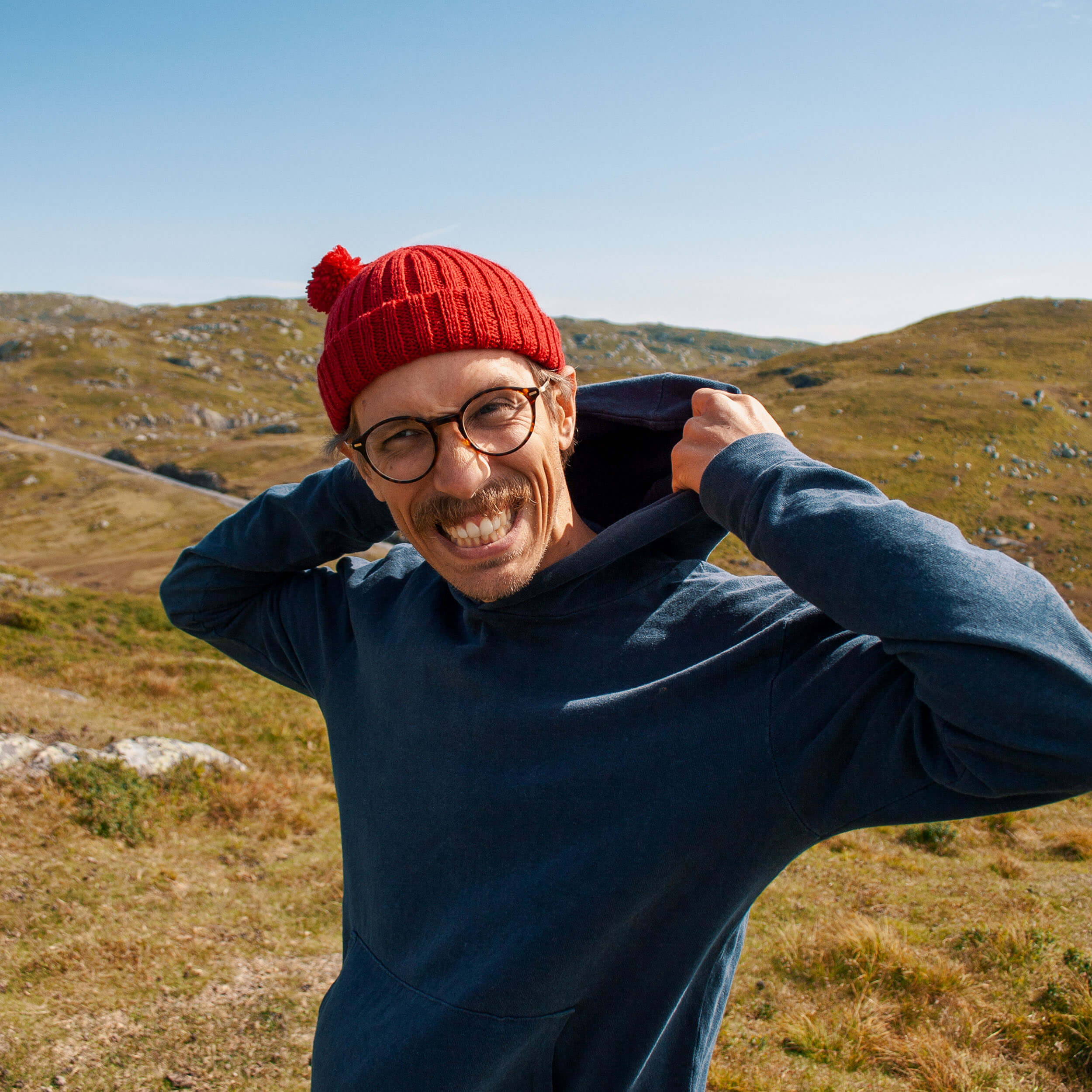 The Pom-pom - Hand-knit Norwegian Wool Beanie Hat Inspired